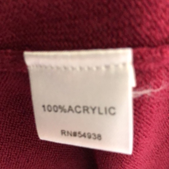 SZ L NWOT Appraisal DRESS. WINE WITH BELT LONG SLEEVE CABLED COLLAR - Picture 6 of 6